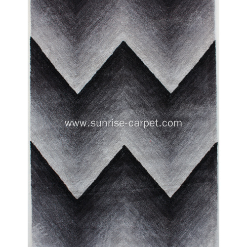 Microfiber blading carpet with design